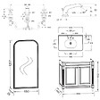 JACOB DELAFON - Pack meuble vasque Cléo 1889 3 trous + miroir + mélangeur croisillon or - vignette