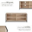 TECTAKE - Étagère pour téléviseur Navan 147x41x60,5cm Bois clair industriel, Chêne Sonoma - vignette