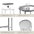 TECTAKE - Table d’appoint OXFORD gris - vignette