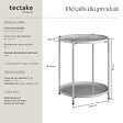TECTAKE - Table d’appoint OXFORD gris - vignette