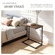 TECTAKE - Table d’appoint Ruston 55x35x66,5cm Bois foncé industriel, rustique - vignette