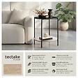 TECTAKE - Table d’appoint SUNDERLAND 45,5x54,5cm Bois clair industriel, Chêne Sonoma - vignette