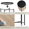 TECTAKE - Table d’appoint SUNDERLAND 45,5x54,5cm Bois clair industriel, Chêne Sonoma - vignette