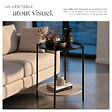 TECTAKE - Table d’appoint SUNDERLAND 45,5x54,5cm Bois clair industriel, Chêne Sonoma - vignette