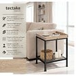 TECTAKE - Table d’appoint ROCHESTER 41,5x41x56cm Bois clair industriel, Chêne Sonoma - vignette