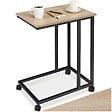 TECTAKE - Table d’appoint LUTON 48x35x70cm Bois clair industriel, Chêne Sonoma - vignette