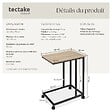 TECTAKE - Table d’appoint LUTON 48x35x70cm Bois clair industriel, Chêne Sonoma - vignette