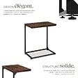 TECTAKE - Table d’appoint CARDIFF 55,5x35x67cm Bois foncé industriel, rustique - vignette