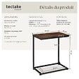 TECTAKE - Table d’appoint CARDIFF 55,5x35x67cm Bois foncé industriel, rustique - vignette