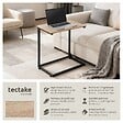 TECTAKE - Table d’appoint Ruston 55x35x66,5cm Bois clair industriel, Chêne Sonoma - vignette