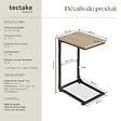 TECTAKE - Table d’appoint Erie 40x30x63cm Bois clair industriel, Chêne Sonoma - vignette