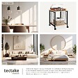 TECTAKE - Table d’appoint Gary 40x40x48cm Bois clair industriel, Chêne Sonoma - vignette