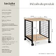 TECTAKE - Table d’appoint Gary 40x40x48cm Bois clair industriel, Chêne Sonoma - vignette