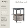 TECTAKE - Table d’appoint CANTERBURY 45,5x45,5x53cm gris foncé - vignette