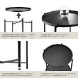 TECTAKE - Table d’appoint OXFORD noir - vignette
