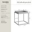 TECTAKE - Table d'appoint CAMBRIDGE 40x40x44cm gris - vignette