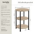 TECTAKE - Table d’appoint COLCHESTER 40x61cm Bois clair industriel, Chêne Sonoma - vignette