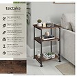 TECTAKE - Table d’appoint Memphis 34x30x59cm Bois foncé industriel, rustique - vignette