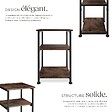 TECTAKE - Table d’appoint Memphis 34x30x59cm Bois foncé industriel, rustique - vignette