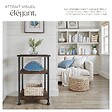 TECTAKE - Table d’appoint Memphis 34x30x59cm Bois foncé industriel, rustique - vignette