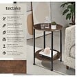 TECTAKE - Table d’appoint BALLINA 45x64cm Bois foncé industriel, rustique - vignette