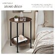TECTAKE - Table d’appoint BALLINA 45x64cm Bois foncé industriel, rustique - vignette