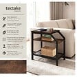 TECTAKE - Table d’appoint PLYMOUTH 36,5x58,5x59,5cm Bois foncé industriel, rustique - vignette