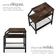 TECTAKE - Table d’appoint PLYMOUTH 36,5x58,5x59,5cm Bois foncé industriel, rustique - vignette