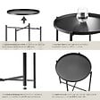 TECTAKE - Table d’appoint CHESTER 45,5x45,5x53cm noir - vignette