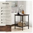 TECTAKE - Table d’appoint Grimsby 40x40x55,5cm Bois foncé industriel, rustique - vignette