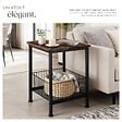 TECTAKE - Table d’appoint Grimsby 40x40x55,5cm Bois foncé industriel, rustique - vignette