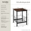 TECTAKE - Table d’appoint Grimsby 40x40x55,5cm Bois foncé industriel, rustique - vignette