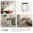 TECTAKE - Table d’appoint CHESTER 45,5x45,5x53cm gris foncé - vignette