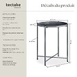 TECTAKE - Table d’appoint CHESTER 45,5x45,5x53cm gris foncé - vignette