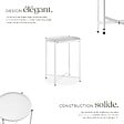 TECTAKE - Table d’appoint CHESTER 45,5x45,5x53cm blanc - vignette