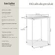 TECTAKE - Table d’appoint CHESTER 45,5x45,5x53cm blanc - vignette