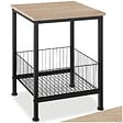 TECTAKE - Table d’appoint Grimsby 40x40x55,5cm Bois clair industriel, Chêne Sonoma - vignette