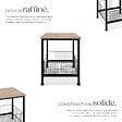 TECTAKE - Table d’appoint Grimsby 40x40x55,5cm Bois clair industriel, Chêne Sonoma - vignette