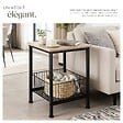 TECTAKE - Table d’appoint Grimsby 40x40x55,5cm Bois clair industriel, Chêne Sonoma - vignette