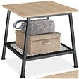 TECTAKE - Table d’appoint BEDFORD  45,5x45x47cm Bois clair industriel, Chêne Sonoma - vignette