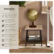 TECTAKE - Table d’appoint BEDFORD  45,5x45x47cm Bois clair industriel, Chêne Sonoma - vignette