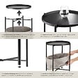 TECTAKE - Table d’appoint CANTERBURY 45,5x45,5x53cm noir - vignette
