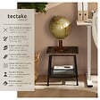 TECTAKE - Table d’appoint BEDFORD  45,5x45x47cm Bois foncé industriel, rustique - vignette