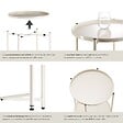 TECTAKE - Table d’appoint OXFORD crème - vignette