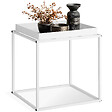 TECTAKE - Table d'appoint CAMBRIDGE 40x40x44cm blanc - vignette