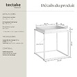 TECTAKE - Table d'appoint CAMBRIDGE 40x40x44cm blanc - vignette