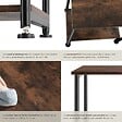 TECTAKE - Table d’appoint Yonkers 38,5x30x51,5cm Bois foncé industriel, rustique - vignette