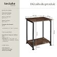 TECTAKE - Table d’appoint Yonkers 38,5x30x51,5cm Bois foncé industriel, rustique - vignette