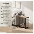 TECTAKE - Table d’appoint Yonkers 38,5x30x51,5cm Bois clair industriel, Chêne Sonoma - vignette