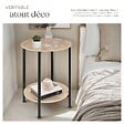 TECTAKE - Table d’appoint BALLINA 45x64cm Bois clair industriel, Chêne Sonoma - vignette
